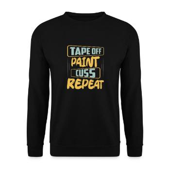 Tape Off | Paint | Cuss | Repeat Professional Pain - Unisex Sweatshirt - black - Front - Alina (178cm) & Michal (187cm)