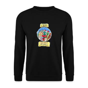 Joyeux Noël Halloween Monstre de Noël - Sweat-shirt Unisexe - noir - Devant - Alina (178cm) & Michal (187cm)