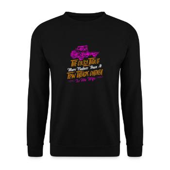 Plus badass qu’un conducteur de dépanneuse, c’est sa femme Tr - Sweat-shirt Unisexe - noir - Devant - Alina (178cm) & Michal (187cm)