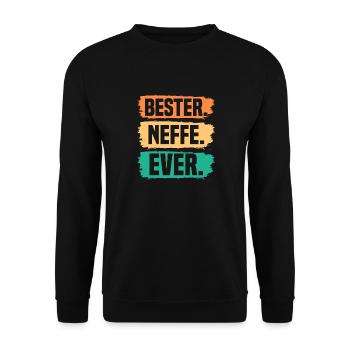 Neffe - Unisex Pullover - Schwarz - Vorne - Alina (178cm) & Michal (187cm)