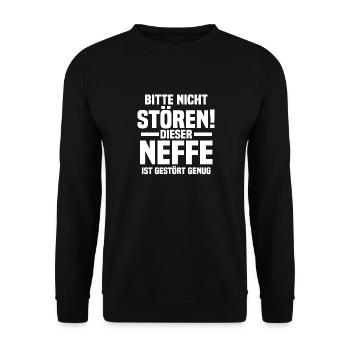 Neffe - Unisex Pullover - Schwarz - Vorne - Alina (178cm) & Michal (187cm)