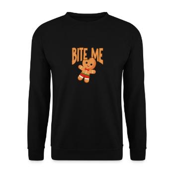 Me Gingerbread Man Funny Christmas Cookie - Sweat-shirt Unisexe - noir - Devant - Alina (178cm) & Michal (187cm)