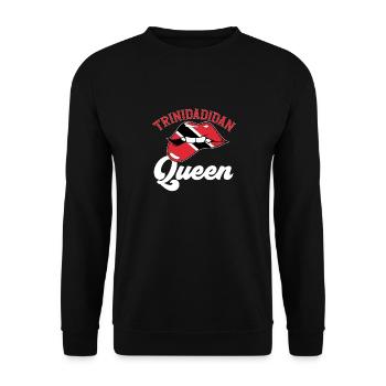Trinidad und Tobago Flagge - Unisex Pullover - Schwarz - Vorne - Alina (178cm) & Michal (187cm)