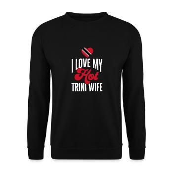 Trinidad und Tobago Flagge - Unisex Pullover - Schwarz - Vorne - Alina (178cm) & Michal (187cm)