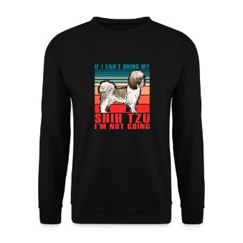 Si je ne peux pas apporter mon Shih Tzu, je n’y vais pas - Sweat-shirt Unisexe - noir - Devant - Alina (178cm) & Michal (187cm)