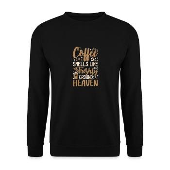 Drôle de dicton Boire du café Citation Amateur de café - Sweat-shirt Unisexe - noir - Devant - Alina (178cm) & Michal (187cm)