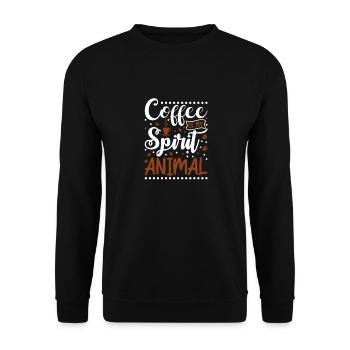Drôle de dicton Boire du café Citation Amateur de café - Sweat-shirt Unisexe - noir - Devant - Alina (178cm) & Michal (187cm)