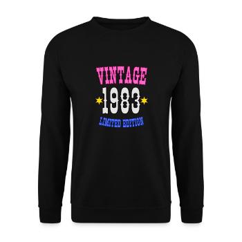 Vintage 1983 limited edition. - Unisex Sweatshirt - black - Front - Alina (178cm) & Michal (187cm)