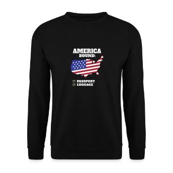 Amérique Pays à destination Voyage Drapeau américain États-Unis - Sweat-shirt Unisexe - noir - Devant - Alina (178cm) & Michal (187cm)