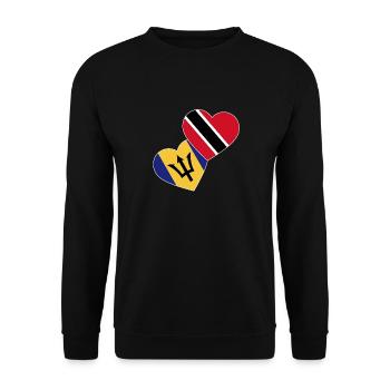 Trinidad and Tobago flag - Unisex Sweatshirt - black - Front - Alina (178cm) & Michal (187cm)