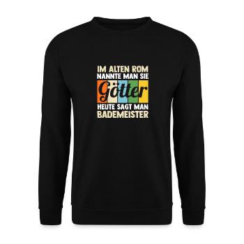 Rettungsschwimmer Bademeister - Unisex Pullover - Schwarz - Vorne - Alina (178cm) & Michal (187cm)