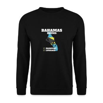 Bahamas Bound Country Travel Bahamian Flag - Unisex Pullover - Schwarz - Vorne - Alina (178cm) & Michal (187cm)