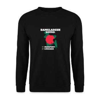 Bangladesh Bound Country Travel Bangladeshi Flag - Unisex Sweatshirt - black - Front - Alina (178cm) & Michal (187cm)