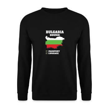 Bulgaria Bound Country Travel Bulgarian Flag - Unisex Sweatshirt - black - Front - Alina (178cm) & Michal (187cm)