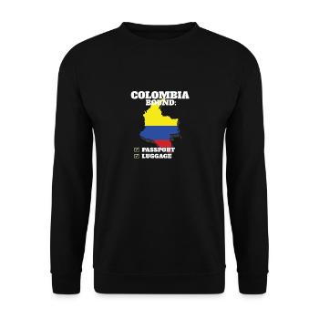 Colombia Bound Country Travel Colombian Flag - Unisex Sweatshirt - black - Front - Alina (178cm) & Michal (187cm)