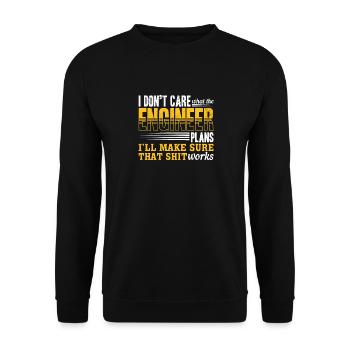 I'll make the shit work - Unisex Sweatshirt - black - Front - Alina (178cm) & Michal (187cm)
