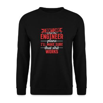 I'll make the shit work - Unisex Sweatshirt - black - Front - Alina (178cm) & Michal (187cm)