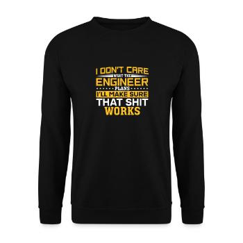 I'll make the shit work - Unisex Sweatshirt - black - Front - Alina (178cm) & Michal (187cm)