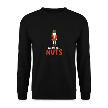 Nous sommes tous fous et drôles de soldat de Noël - Sweat-shirt Unisexe - noir - Devant - Alina (178cm) & Michal (187cm)
