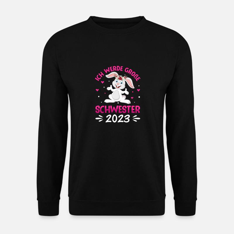 Ich werde große Schwester 2023 - Unisex Pullover - Schwarz