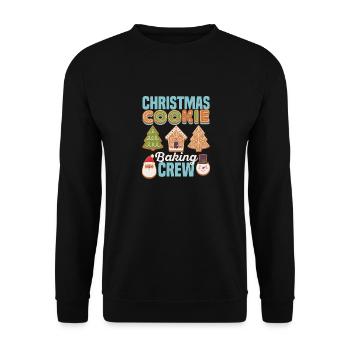 Christmas Cookie Baking Crew Traditioneller - Unisex Pullover - Schwarz - Vorne - Alina (178cm) & Michal (187cm)