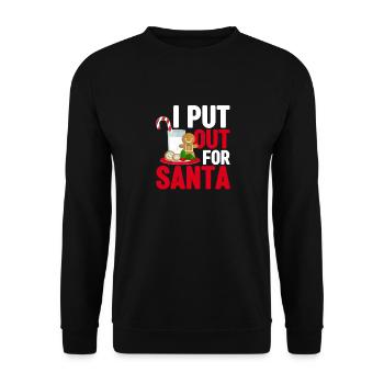 I have a merry Christmas for Santa Claus - Unisex Sweatshirt - black - Front - Alina (178cm) & Michal (187cm)