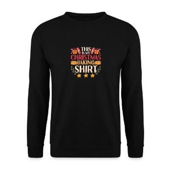 This is my Christmas Bakery Shirt Funny - Unisex Sweatshirt - black - Front - Alina (178cm) & Michal (187cm)