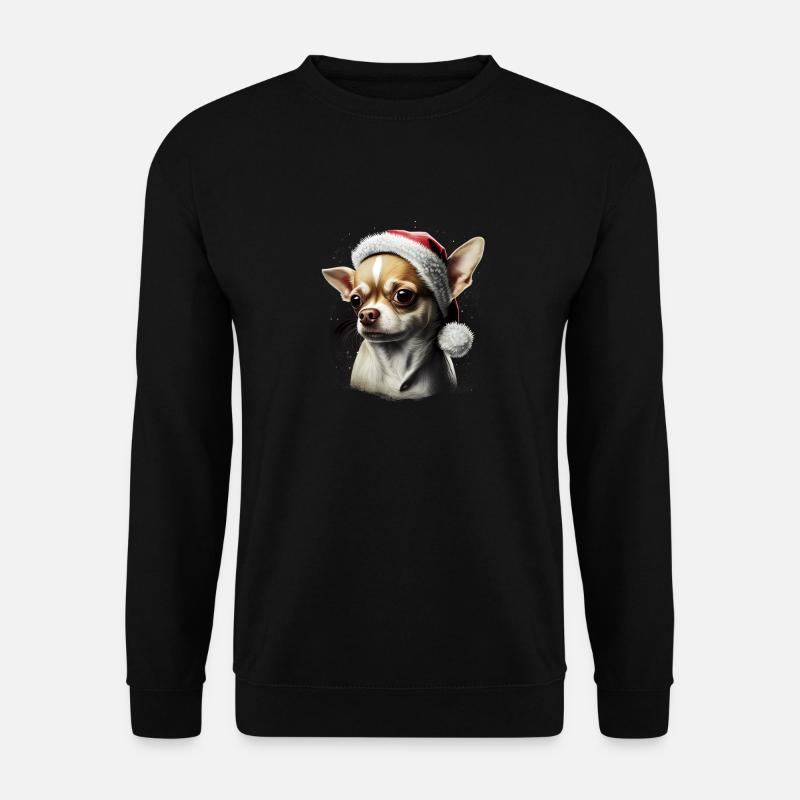 Chihuahua | Weihnachten | Weihnachtsbaum | - Unisex Pullover - Schwarz