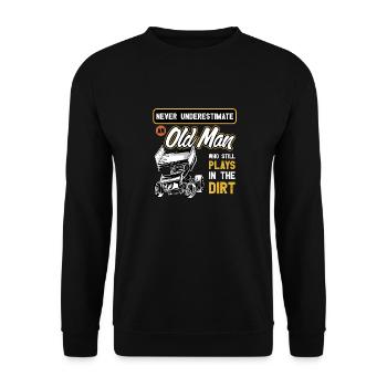 Lustiger Bagger und Baustelle Baggerfahrer - Unisex Pullover - Schwarz - Vorne - Alina (178cm) & Michal (187cm)