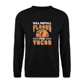 installera des planchers pour les tacos Conception pour un tacos - Sweat-shirt Unisexe - noir - Devant - Alina (178cm) & Michal (187cm)