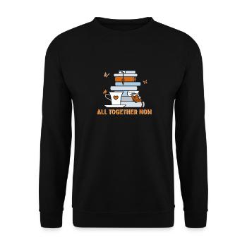 All Together Now Summer Reading Squad Read A Book - Unisex Sweatshirt - black - Front - Alina (178cm) & Michal (187cm)