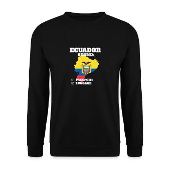 Voyage Pays à destination de l’Équateur Drapeau équatorien - Sweat-shirt Unisexe - noir - Devant - Alina (178cm) & Michal (187cm)