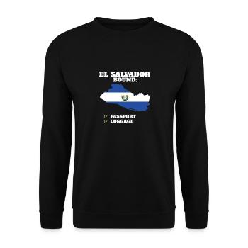 El Salvador Bound Country Travel Drapeau salvadorien - Sweat-shirt Unisexe - noir - Devant - Alina (178cm) & Michal (187cm)
