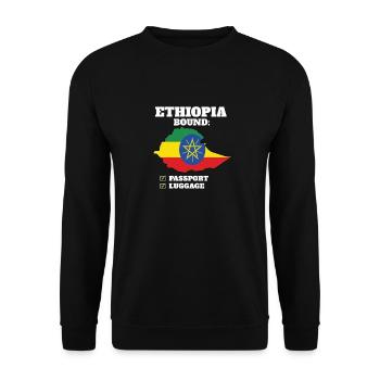 Voyage à destination de l’Éthiopie Drapeau éthiopien - Sweat-shirt Unisexe - noir - Devant - Alina (178cm) & Michal (187cm)