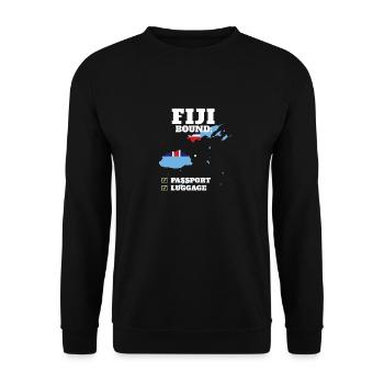 Fiji Bound Country Travel Fijian Flag Vacation - Unisex Sweatshirt - black - Front - Alina (178cm) & Michal (187cm)