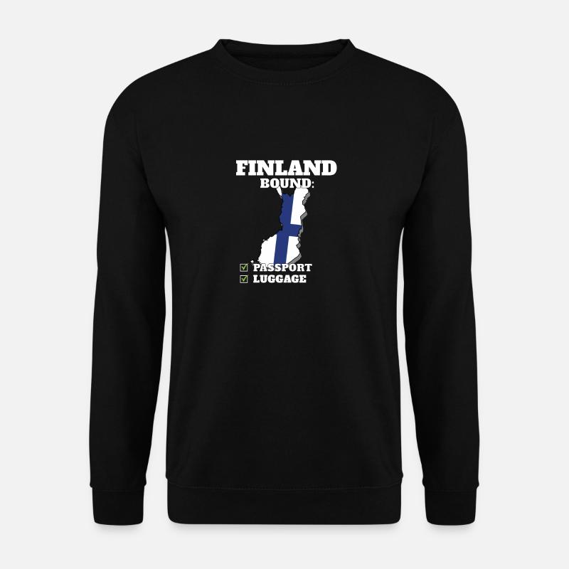 Finland Bound Country Travel Finnish Flag - Unisex Pullover - Schwarz