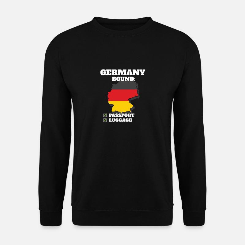 Germany Bound Country Travel German Flag Vacation - Unisex Pullover - Schwarz
