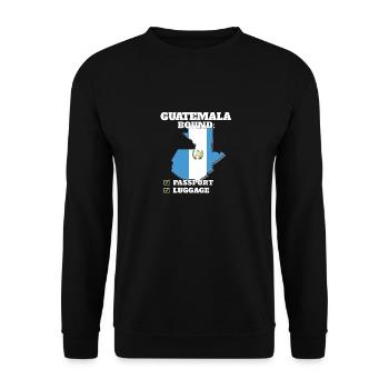 Guatemala Bound Country Travel Drapeau guatémaltèque - Sweat-shirt Unisexe - noir - Devant - Alina (178cm) & Michal (187cm)