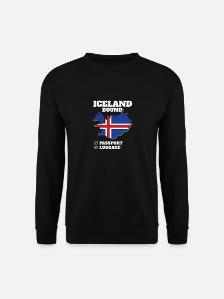 Iceland Bound Country Travel Icelander Flag - Unisex sweater - sort