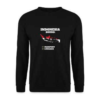 Indonesia Bound Country Travel Indian Flag - Unisex Pullover - Schwarz - Vorne - Alina (178cm) & Michal (187cm)