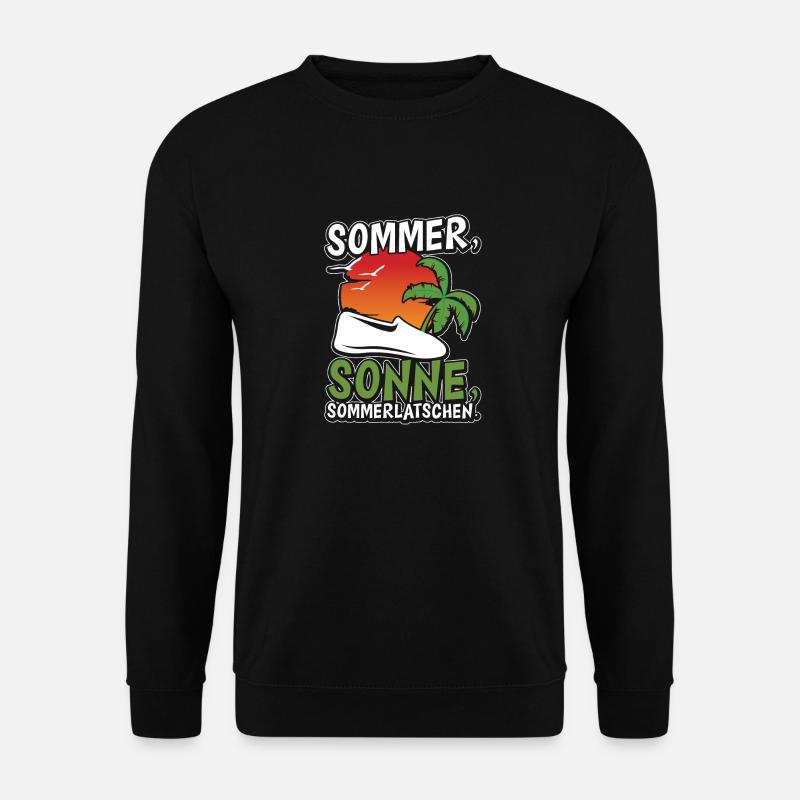 Sommer, Sonne, Sommerlatschen - Unisex Pullover - Schwarz