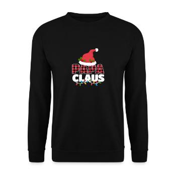 Papa Noël Papa Père Noël Famille - Sweat-shirt Unisexe - noir - Devant - Alina (178cm) & Michal (187cm)