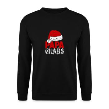 Papa Noël Papa Père Noël Famille - Sweat-shirt Unisexe - noir - Devant - Alina (178cm) & Michal (187cm)