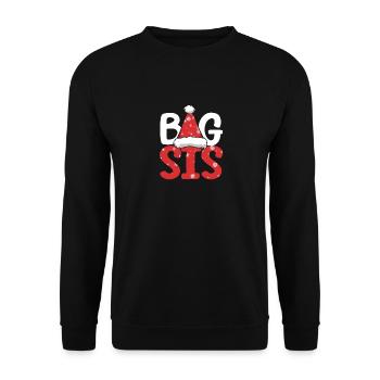 Big Sis Santa Schwester Weihnachten Familie Match - Unisex Pullover - Schwarz - Vorne - Alina (178cm) & Michal (187cm)