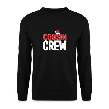 Cousin Crew Santa Christmas Family Matching - Unisex Sweatshirt - black - Front - Alina (178cm) & Michal (187cm)