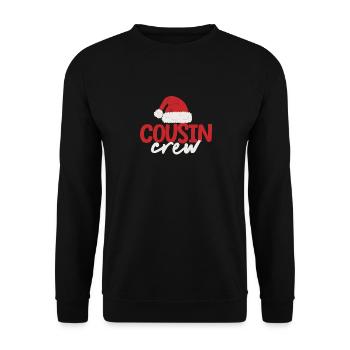 Cousin Crew Santa Christmas Family Matching - Unisex Sweatshirt - black - Front - Alina (178cm) & Michal (187cm)