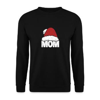 Mama Weihnachtsmann Weihnachten Familie Matching - Unisex Pullover - Schwarz - Vorne - Alina (178cm) & Michal (187cm)