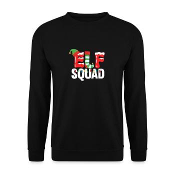 Elf Squad Weihnachten Matching Familie Pyjamas Fun - Unisex Pullover - Schwarz - Vorne - Alina (178cm) & Michal (187cm)