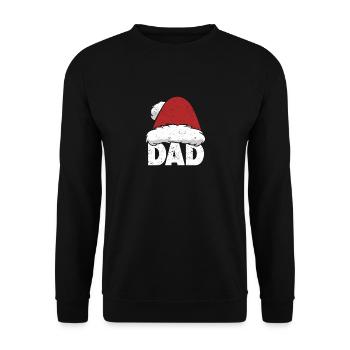 Papa Weihnachtsmann Weihnachten Familie Matching - Unisex Pullover - Schwarz - Vorne - Alina (178cm) & Michal (187cm)