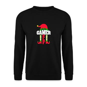 Je suis le Gamer Elf Christmas Family Matching - Sweat-shirt Unisexe - noir - Devant - Alina (178cm) & Michal (187cm)
